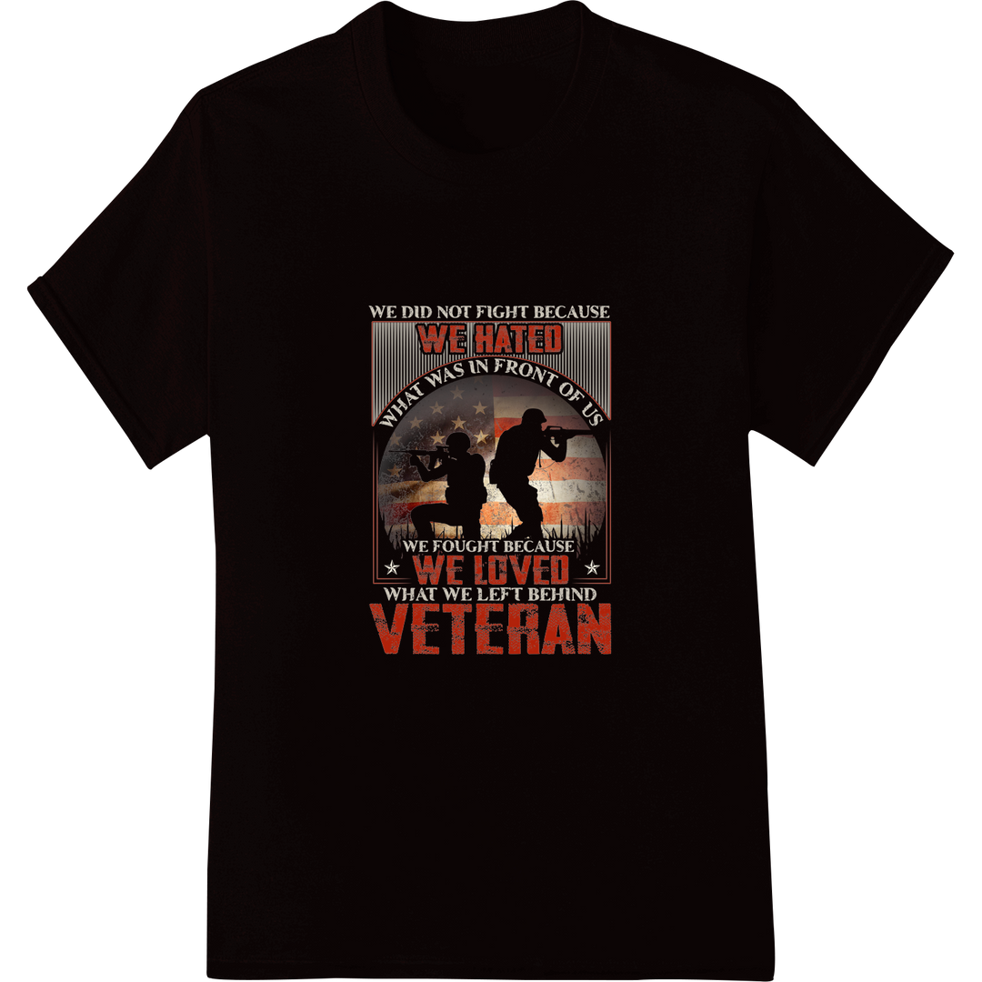 Veteran's Sacrifice: Powerful DTF Print Heat Transfer on black shirt - SUPERDTF-DTF Prints-DTF Transfers-Custom DTF Prints