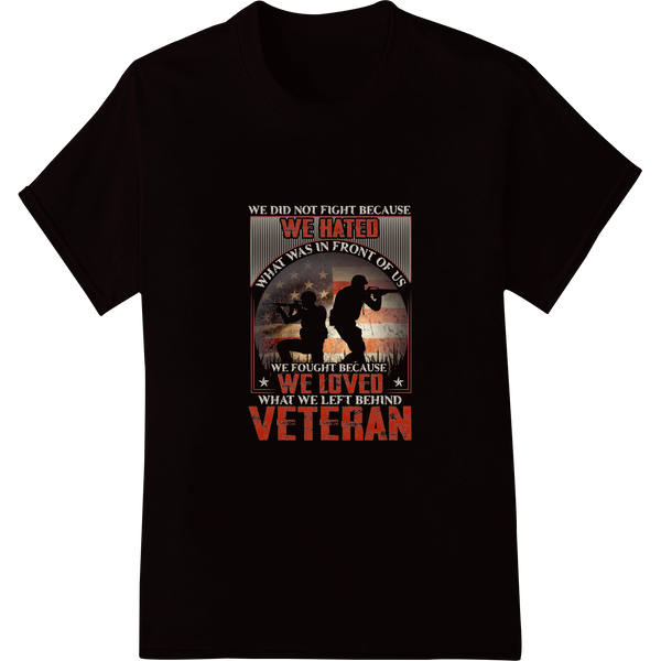 Veteran's Sacrifice: Powerful DTF Print Heat Transfer on black shirt - SUPERDTF-DTF Prints-DTF Transfers-Custom DTF Prints