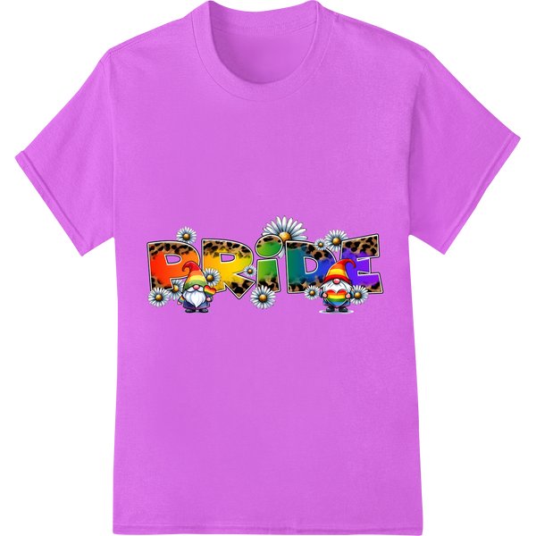 Vibrant Rainbow 'Pride' LGBT Heat Transfer Design on purple shirt - SUPERDTF-DTF Prints-DTF Transfers-Custom DTF Prints