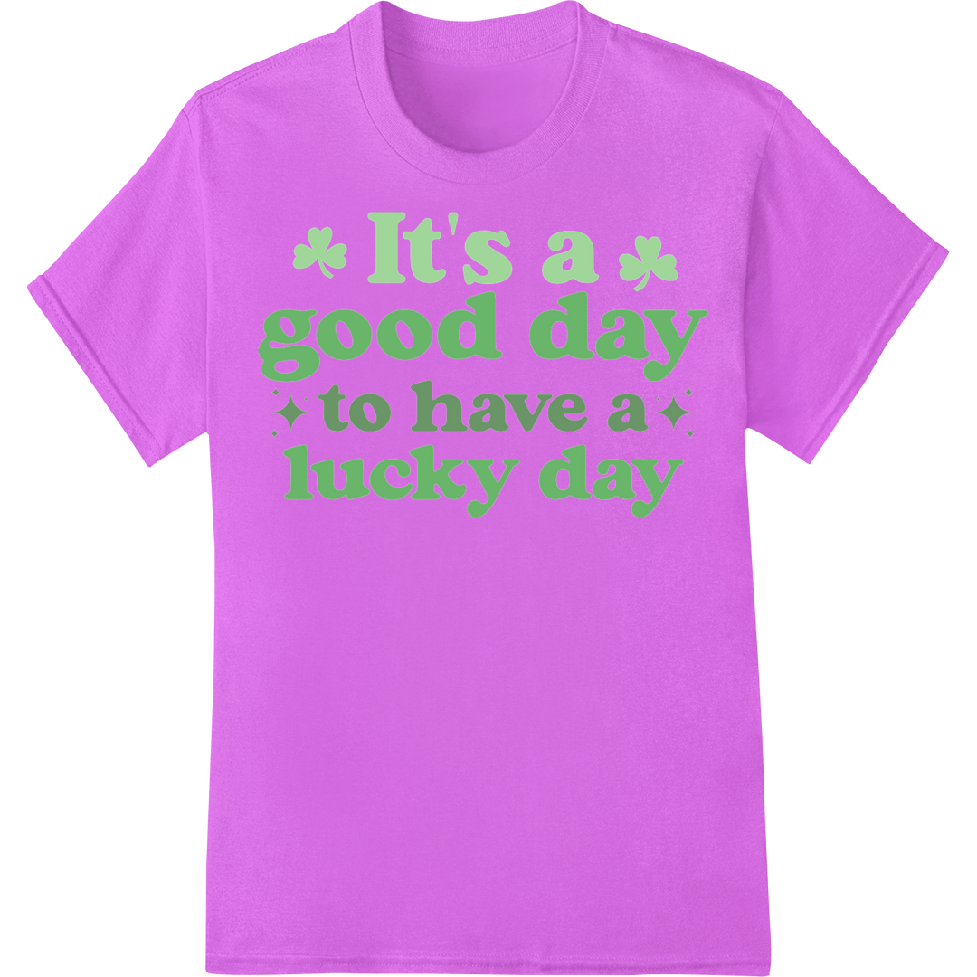 Retro Lucky Charm: St. Patrick's Day DTF Transfer Print on purple shirt - SUPERDTF-DTF Prints-DTF Transfers-Custom DTF Prints