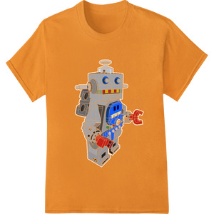 Playful Robot Toy Design for DTF Heat Transfer Printing with custom vibrant DTF prints artwork