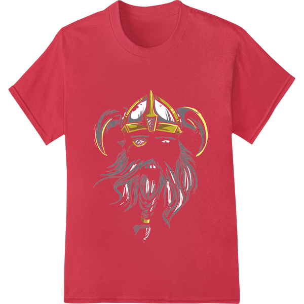 Unique heat transfer for Fierce Viking Warrior DTF Print Heat Transfer by Super DTF