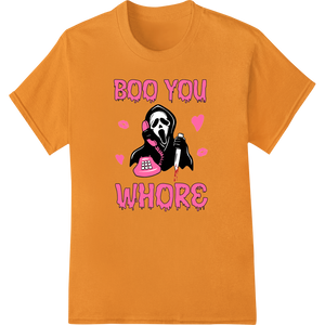 Innovative innovative apparel printing design on Hilarious 'Boo You Whore' Ghostface Halloween DTF Print