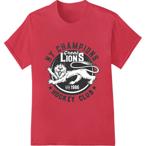 Fierce NY Champs Great Lions Hockey Club Est. 1996 featuring professional bulk t-shirt printing