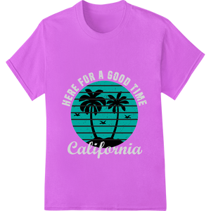 California Dreamin': Tropical Sunset Vibes Heat Transfer enhanced with professional direct to film printing