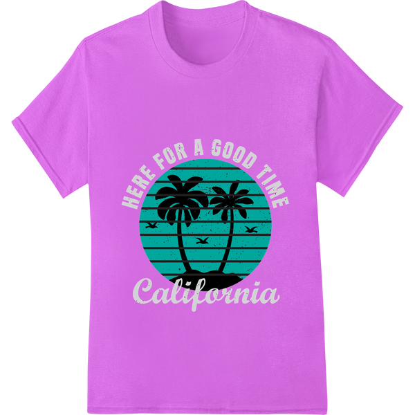 California Dreamin': Tropical Sunset Vibes Heat Transfer enhanced with professional direct to film printing