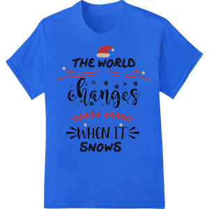 Festive Christmas Typography Heat Transfer Design - High-quality apparel decoration