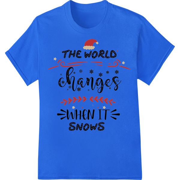 Festive Christmas Typography Heat Transfer Design - High-quality apparel decoration