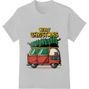 Unique vibrant DTF prints for Vintage Christmas Tree Station Wagon | Merry Christmas