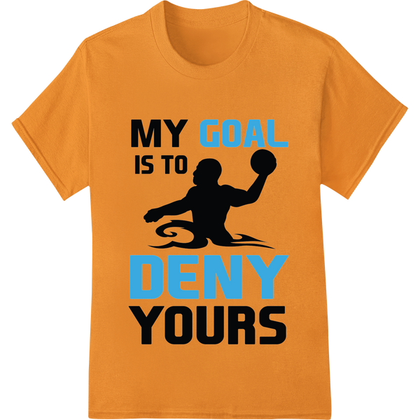 Motivational Wrestling Silhouette 'Deny Your Goals' DTF Print on orange shirt - SUPERDTF-DTF Prints-DTF Transfers-Custom DTF Prints