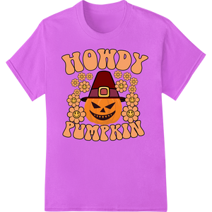 Howdy Pumpkin: Spooky Halloween DTF Print Heat Transfer enhanced with professional vibrant DTF prints