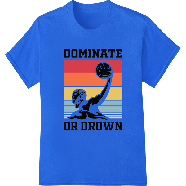 Dominate the Court: Volleyball Champion Heat Transfer on blue shirt - SUPERDTF-DTF Prints-DTF Transfers-Custom DTF Prints