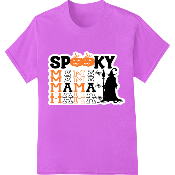 Durable DTF printing experts applied to Spooky Mama Halloween Witch Silhouette DTF Print Transfer