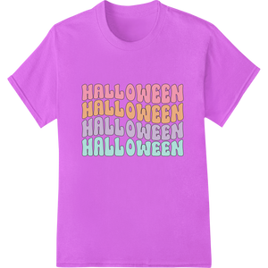 Innovative DTF heat transfers design on Multicolor Halloween Typography Heat Transfer Design