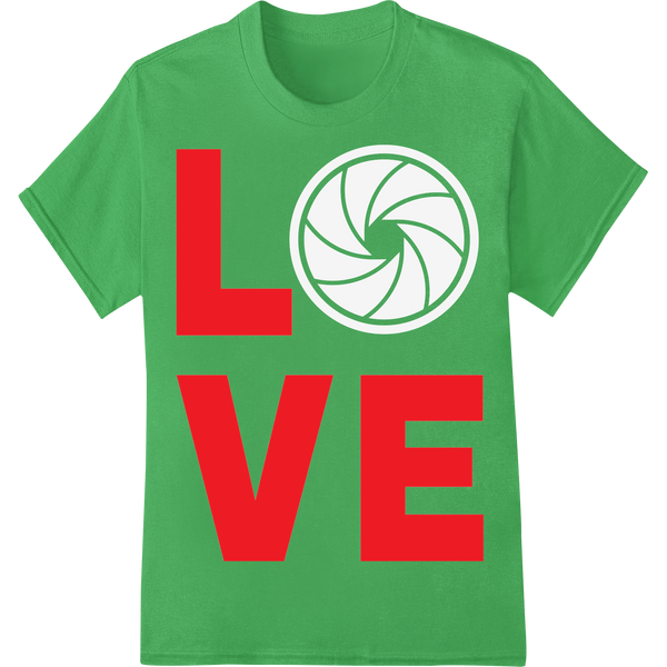 Bold LOVE Typography DTF Print Heat Transfer | Valentine's on green shirt - SUPERDTF-DTF Prints-DTF Transfers-Custom DTF Prints