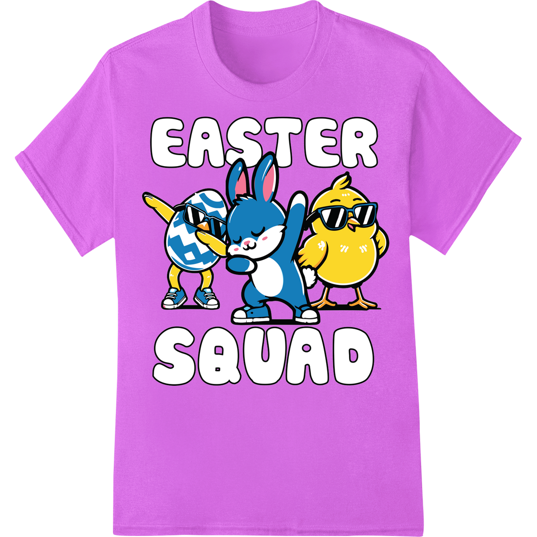 Hop into Easter Fun with the Adorable Bunny Squad Print on purple shirt - SUPERDTF-DTF Prints-DTF Transfers-Custom DTF Prints