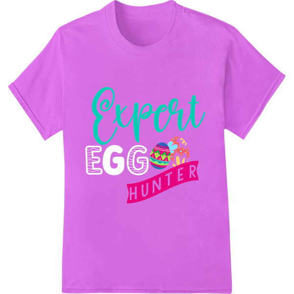 Vibrant Easter Egg Hunt Expert DTF Print Heat Transfer on purple shirt - SUPERDTF-DTF Prints-DTF Transfers-Custom DTF Prints