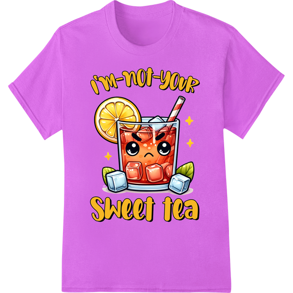 Sassy Kawaii Iced Tea DTF Print Heat Transfer | Tea Lover on purple shirt - SUPERDTF-DTF Prints-DTF Transfers-Custom DTF Prints