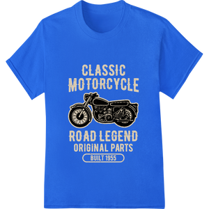 Personalized custom merchandise design for Vintage 1955 Classic Motorcycle Illustration DTF Transfer