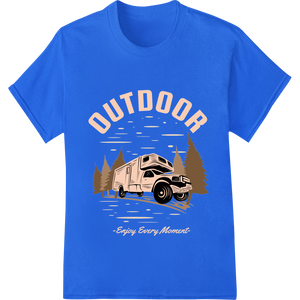 Durable professional DTF printing applied to Vintage Outdoor Adventure: Retro Camper Van in the Woods