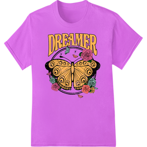 Expert custom garment printing craftsmanship on Dreamer: Inspire Wonder with This Enchanting Butterfly