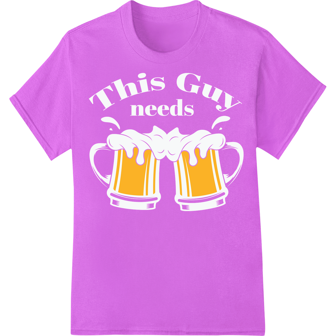 Cheers to Oktoberfest: Iconic Beer Mug DTF Heat Transfer on purple shirt - SUPERDTF-DTF Prints-DTF Transfers-Custom DTF Prints