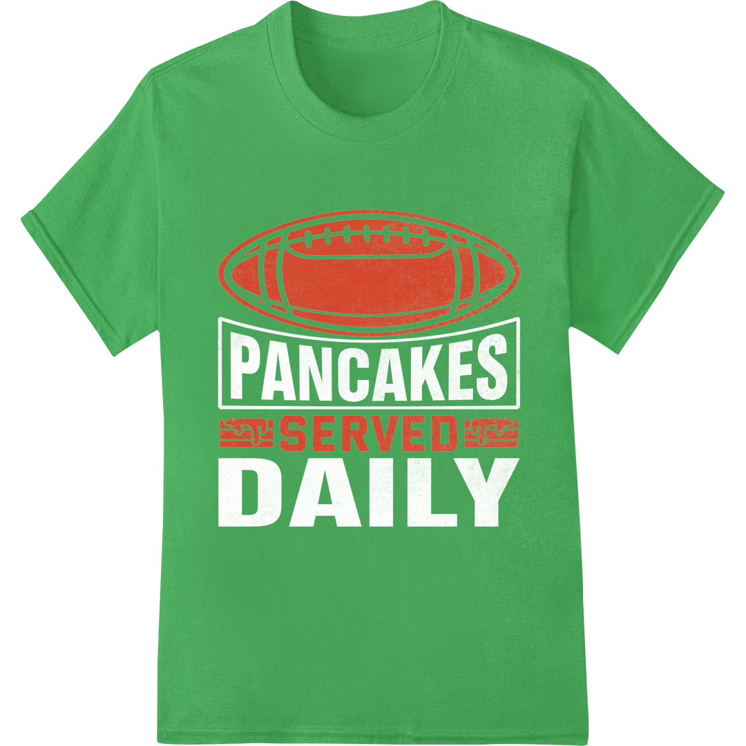 Bold 'SERVED' Football Graphic DTF Print Heat Transfer on green shirt - SUPERDTF-DTF Prints-DTF Transfers-Custom DTF Prints