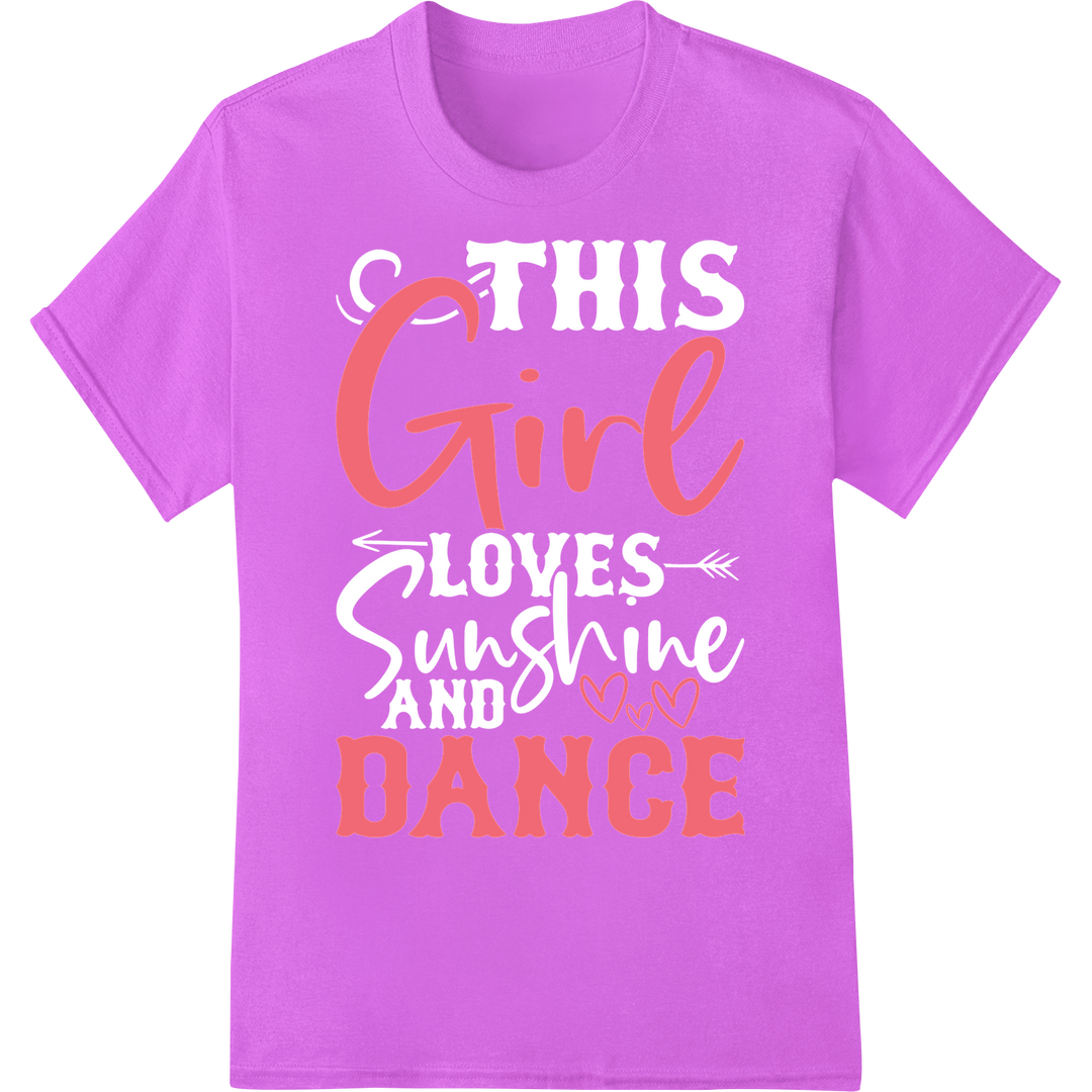 Charming 'Girl Dance' Ballet DTF Print | Valentine's Gift on purple shirt - SUPERDTF-DTF Prints-DTF Transfers-Custom DTF Prints