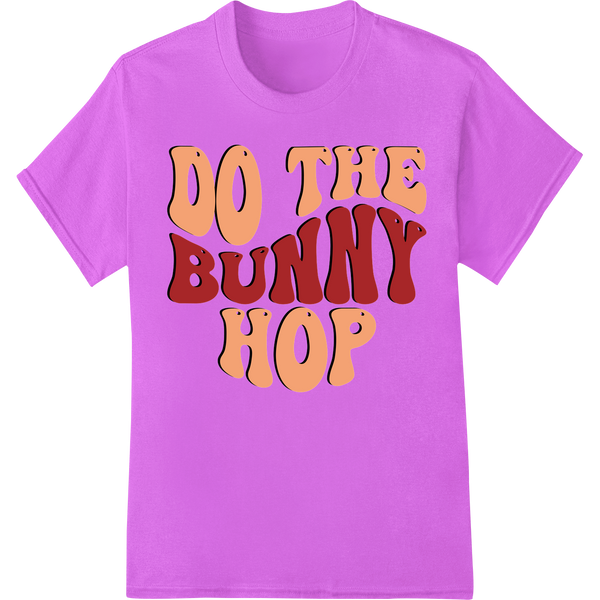 Hop into Easter Fun: 'Do the Bunny Hop' DTF Print Transfer on purple shirt - SUPERDTF-DTF Prints-DTF Transfers-Custom DTF Prints