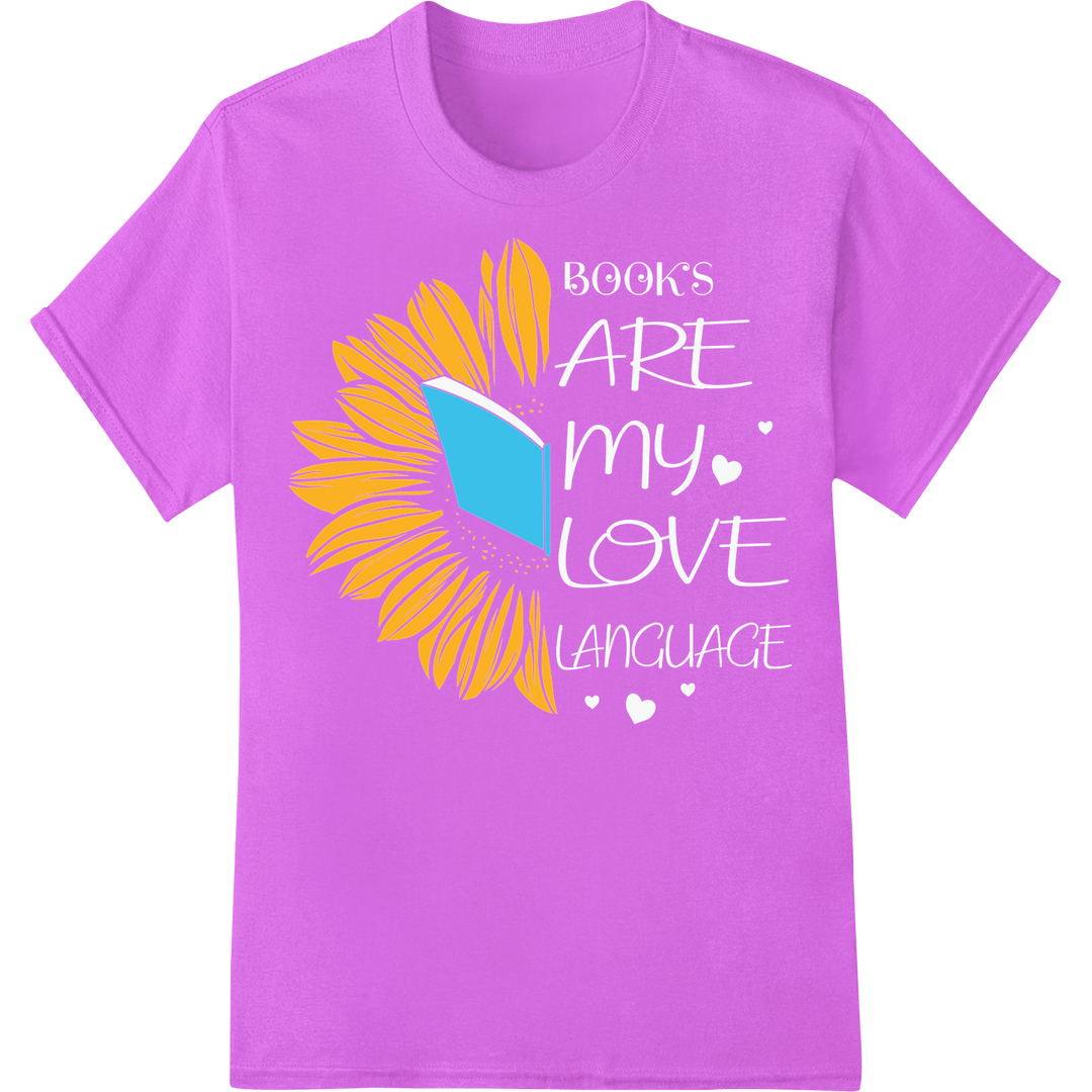 Radiant Sunflower: Vibrant DTF Print Heat Transfer Design on purple shirt - SUPERDTF-DTF Prints-DTF Transfers-Custom DTF Prints