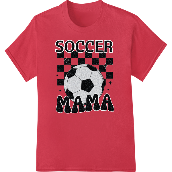 Bold Soccer Mama Heat Transfer Print | Super DTF on red shirt - SUPERDTF-DTF Prints-DTF Transfers-Custom DTF Prints