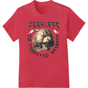 Premium quality DTF printing technology on Fearless Wolf - No Tears, No Regrets | Fierce DTF Print