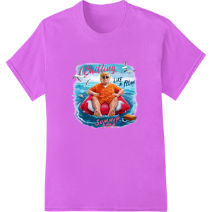 Vibrant bulk t-shirt printing print on Chill Grandpa: Ultimate Summer Vibes DTF Transfer