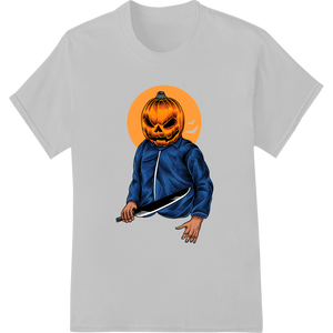 Custom high-quality t-shirt printing design - Eerie Pumpkin Head Halloween DTF Print Heat Transfer