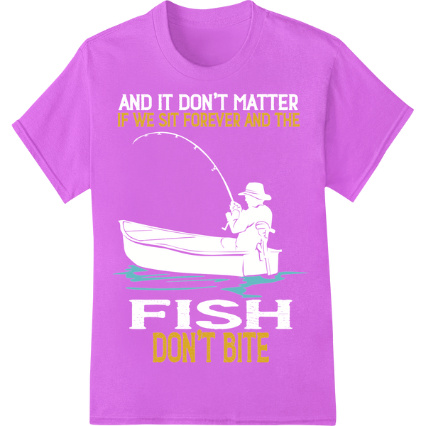 Witty Fishing Humor DTF Print Heat Transfer | Fisherman on purple shirt - SUPERDTF-DTF Prints-DTF Transfers-Custom DTF Prints