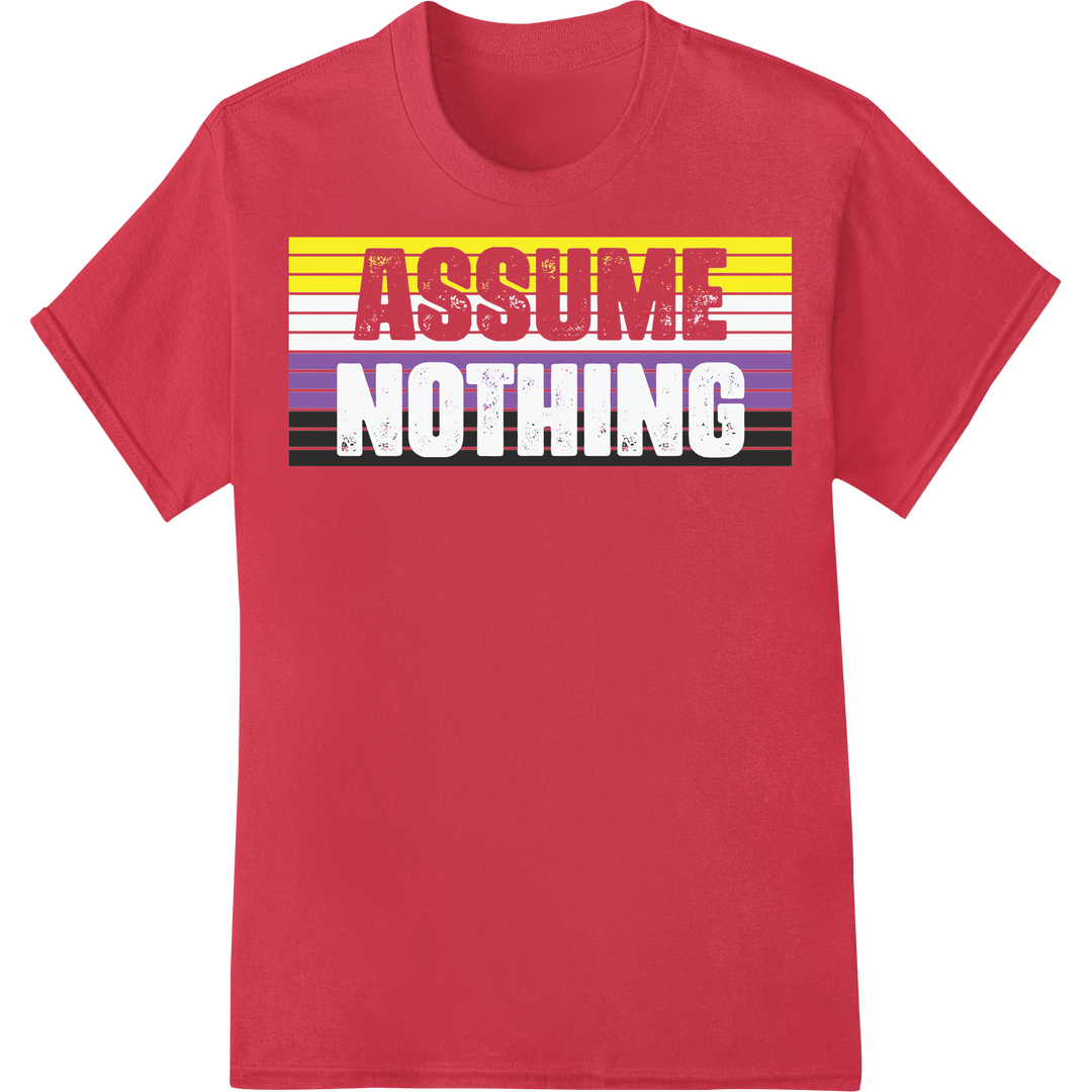 Bold Abusive Nothing LGBT Pride DTF Print Heat Transfer on red shirt - SUPERDTF-DTF Prints-DTF Transfers-Custom DTF Prints