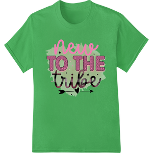 Join the Tribe: Inspirational Pink Arrow DTF Print Transfer featuring professional custom t-shirts