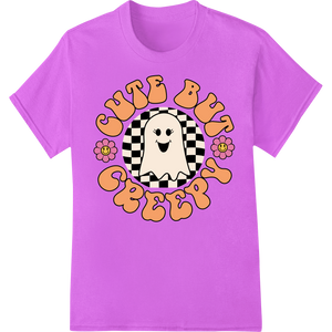 Cute But Spooky Ghost Halloween Heat Transfer Design showcasing advanced apparel decoration technology