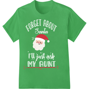 Playful Santa Cartoon - Festive DTF Transfer Print Design featuring professional personalized clothing