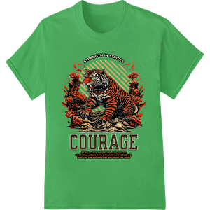 Durable DTF printing experts applied to Unleash Your Inner Tiger: Bold Courage DTF Heat Transfer