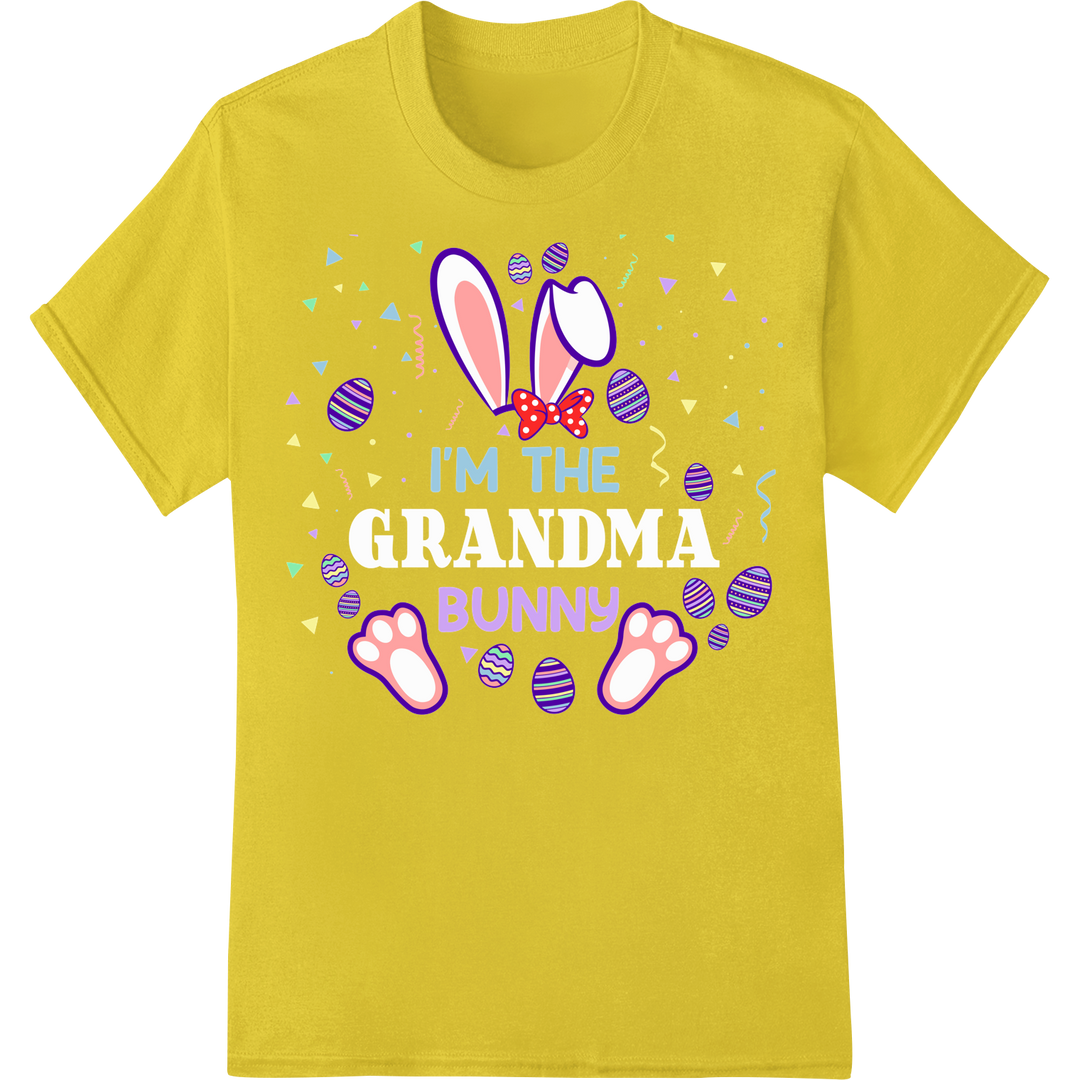 Hopping into Easter with This Adorable Bunny DTF Print on yellow shirt - SUPERDTF-DTF Prints-DTF Transfers-Custom DTF Prints