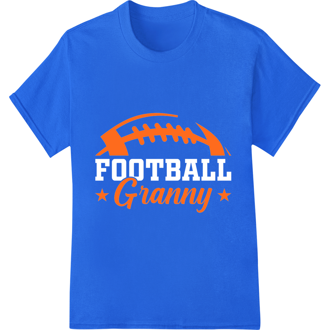 Bold 'Granny' Football DTF Print Heat Transfer | Super DTF on blue shirt - SUPERDTF-DTF Prints-DTF Transfers-Custom DTF Prints