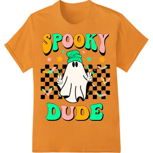 Custom DTF technology design - Spooky Dude: Playful Ghost Cartoon for Halloween Fun