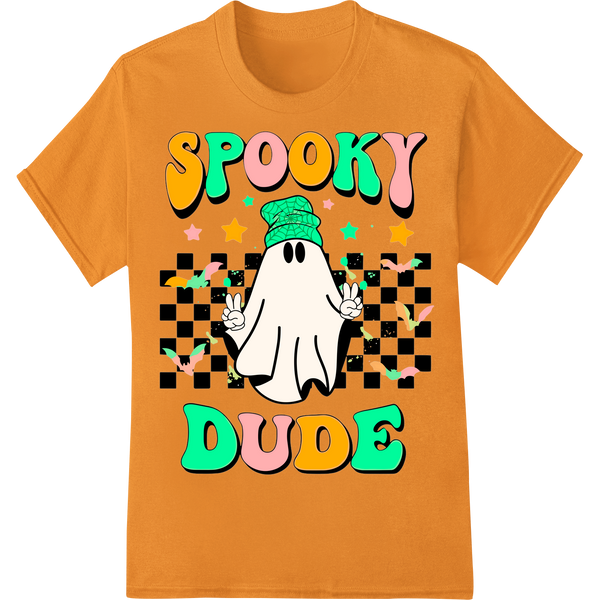 Custom DTF technology design - Spooky Dude: Playful Ghost Cartoon for Halloween Fun