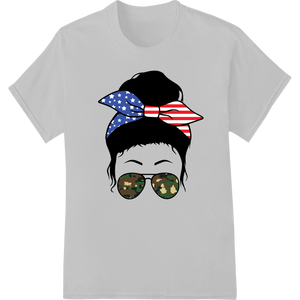 Innovative custom merchandise design on Patriotic Shades: USA Flag Reflection Sunglasses DTF Print