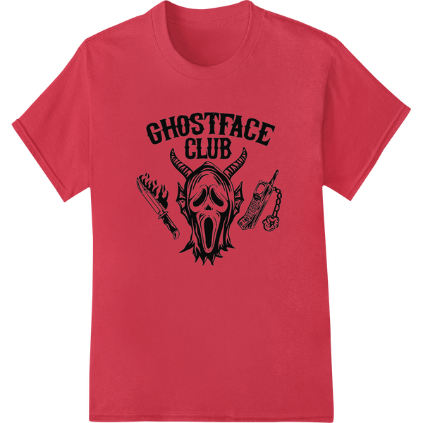 Custom garment printing design - Ghostface Club: Join the Ultimate Horror Fan Club DTF Print