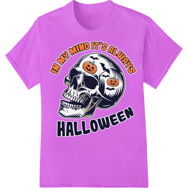 Always Halloween: Spooky Skull DTF Print Heat Transfer featuring professional DTF printing technology