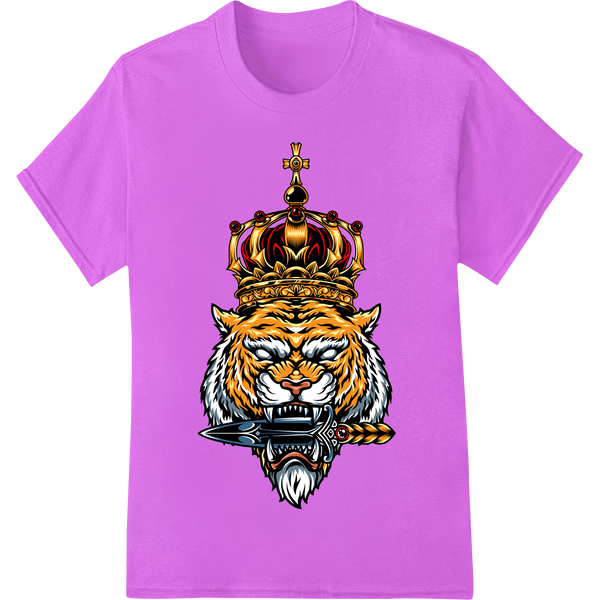 Fierce Tiger King: Crowned Jungle Royalty DTF Print - High-quality DTF prints