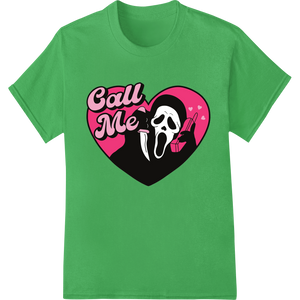 Ghostface 'Call Me' Pink Heart | Edgy Horror DTF Print made with premium personalized clothing