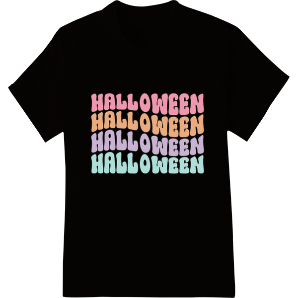 Unique custom garment printing for Colorful Halloween Typography DTF Print Heat Transfer